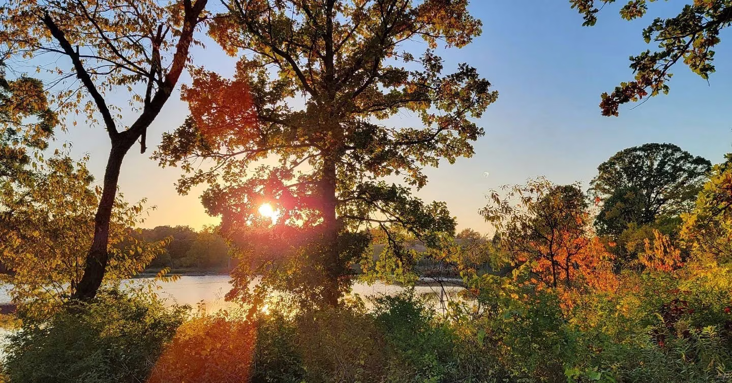 Autumn sunset on the Blackhawk trail.